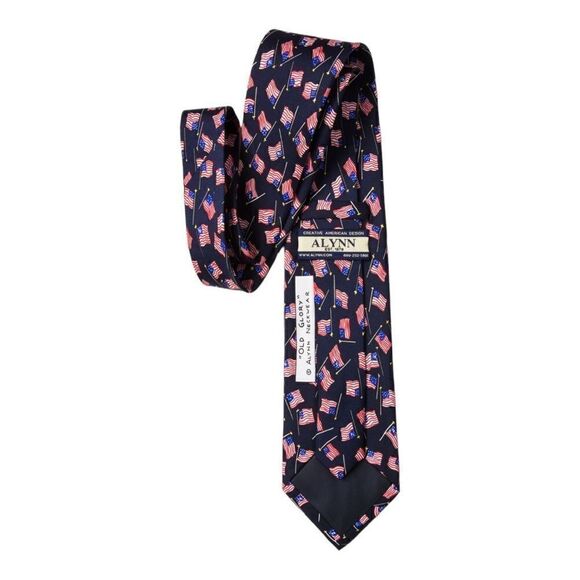 Patriotic American Silk Tie  Alynn - Picture 1 of 4